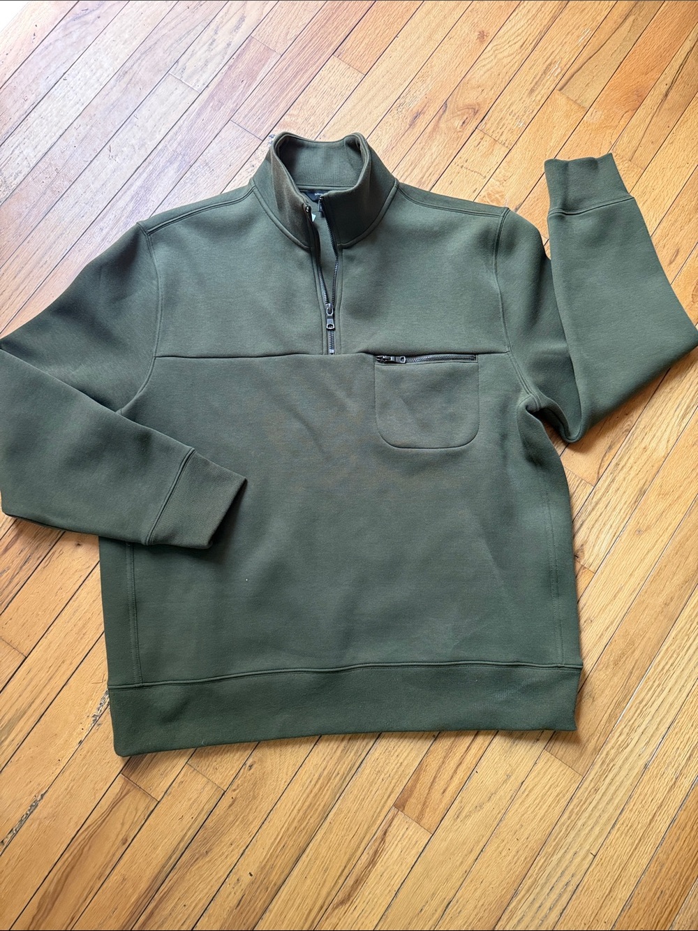 Banana Republic Olive Green Half-Zip Pullover Sweater